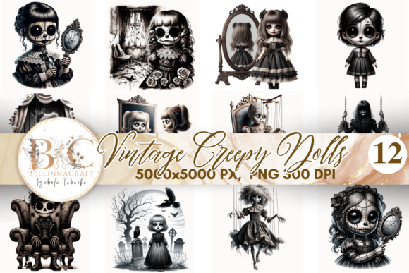 Download Vintage Creepy Dolls Clipart PNG - Creepy doll Collection