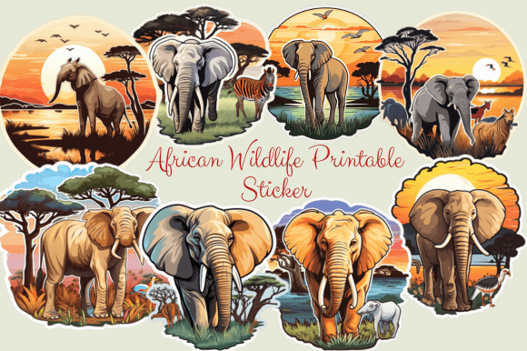 Download African Wildlife Printable Sticker - Wildlife Collection