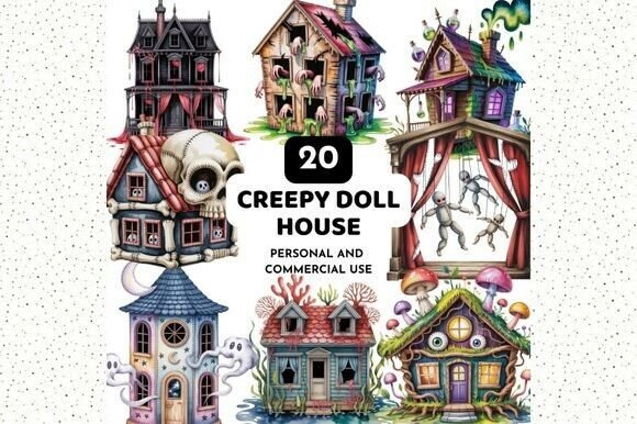 Download Haunted Doll House Clipart, Spooky House - Doll Collection