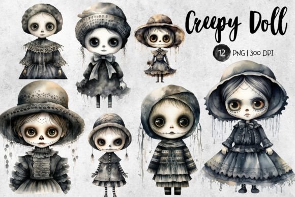 Download Creepy Doll Sublimation Clipart - Creepy doll Collection