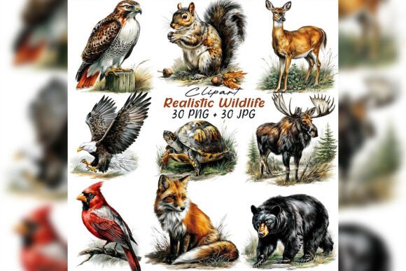 Download Whimsical Wildlife Illustration Clipart - Wildlife Collection