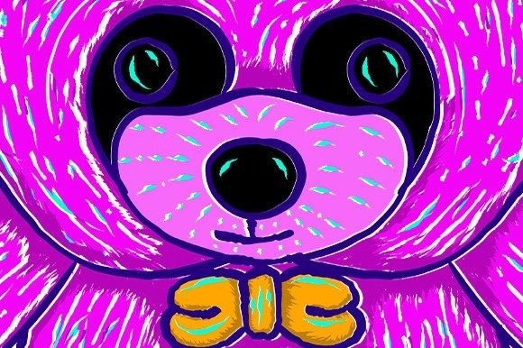 Download Hand Drawn Cute Panda Doll Illustration - Doll Collection