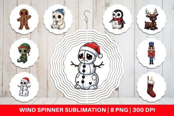 Download Creepy Doll Christmas Wind Spinner - Creepy doll Collection
