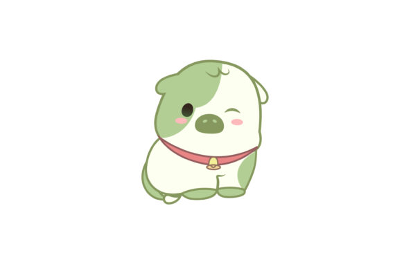 Download Green Collared Cow Doll Illustration - Doll Collection