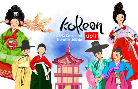 Download Korean Doll Illustration - Doll Collection
