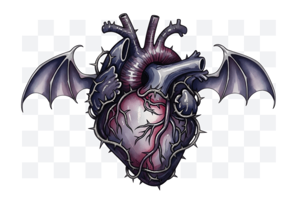 Download Gothic Dark Fantasy Heart PNG Clipart - Dark fantasy Collection
