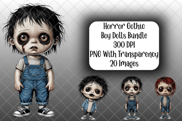 Download Horror Gothic Boy Dolls PNG Bundle - Doll Collection
