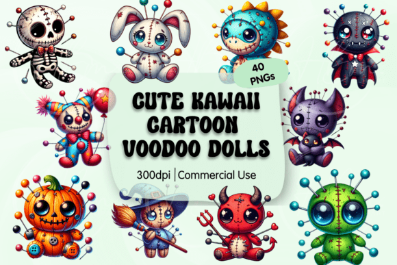 Download Cute Kawaii Voodoo Doll Clipart - Doll Collection