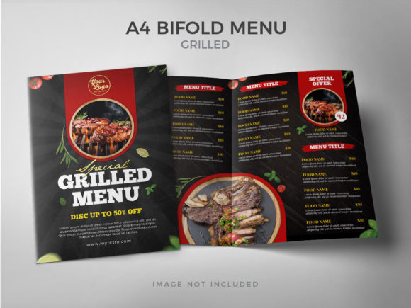Download A4 Bifold Special Grilled Food Menu - Food Collection