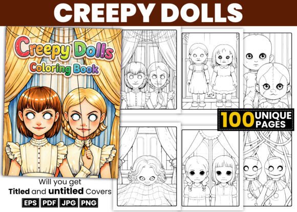 Download Creepy Dolls Coloring Pages for Adults - Creepy doll Collection