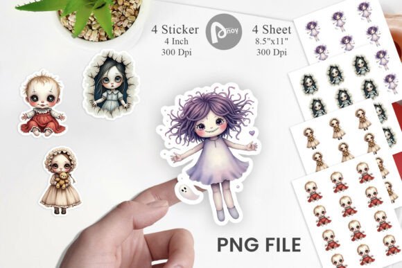 Download Haunted Doll Spirits Sticker - Doll Collection