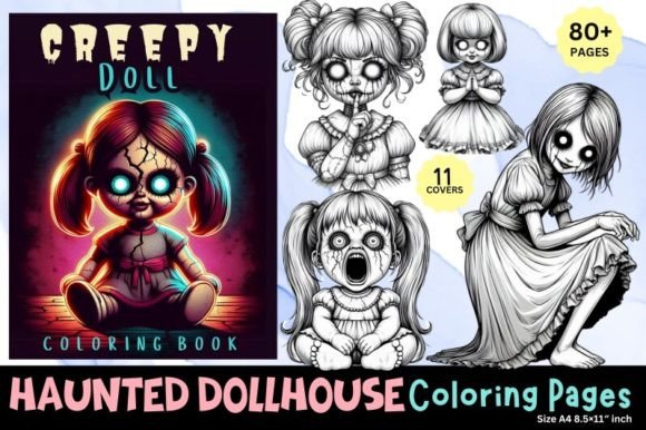 Download Haunted Dollhouse: Creepy Doll Coloring - Creepy doll Collection