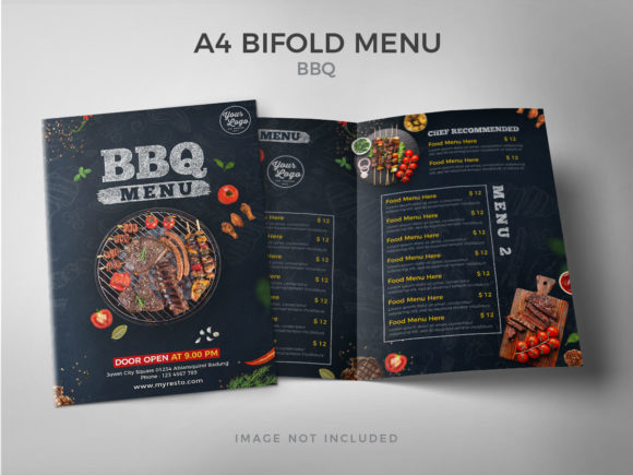 Download A4 Bifold BBQ Food Menu Template - Food Collection