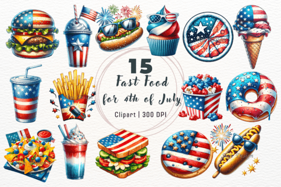 Download Fast Food for 4th of July Clipart - Food Collection