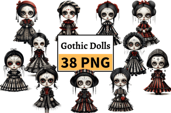 Download Spooky Halloween Doll, Gothic Graphics - Doll Collection