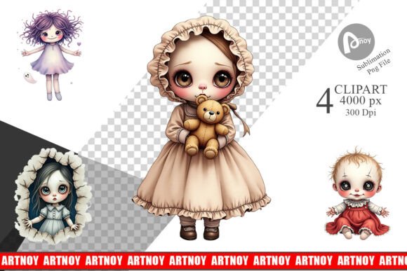 Download Haunted Doll Spirits Clipart - Doll Collection