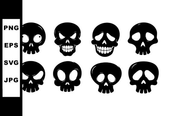 Download Collection of Black Skull Icons with Var - Icons Collection