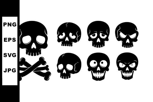 Download Collection of Black Skull Icons with Var - Icons Collection