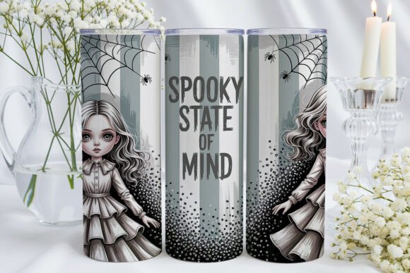 Download Spooky Doll Gothic 20oz Tumbler Wrap - Doll Collection