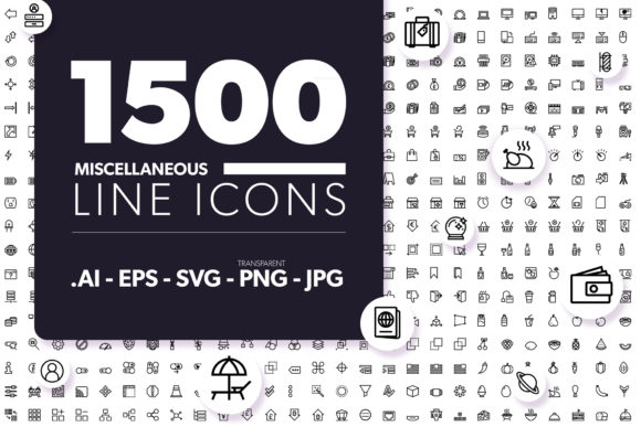 Download 1500 Miscellaneous Line Icons - Icons Collection