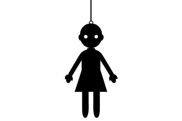 Download Cursed Doll Hanging Silhouette - Doll Collection