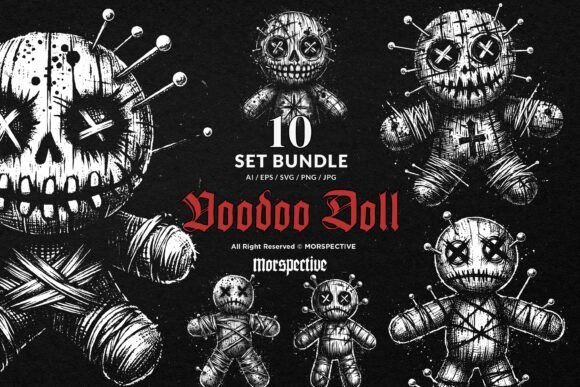 Download 10 Bundle Dark Art Voodoo Doll Mystical - Doll Collection