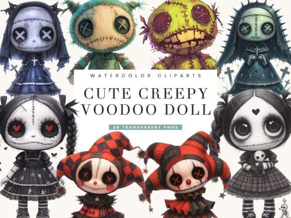 Download Cute Creepy Scary Voodoo Doll Clipart - Doll Collection