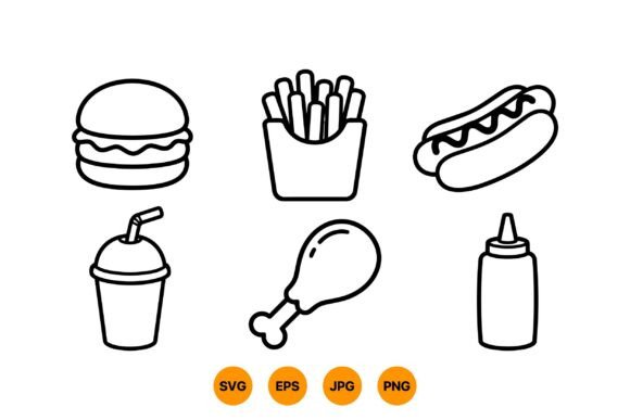 Download Fast Food Icon Clipart Set - Food Collection